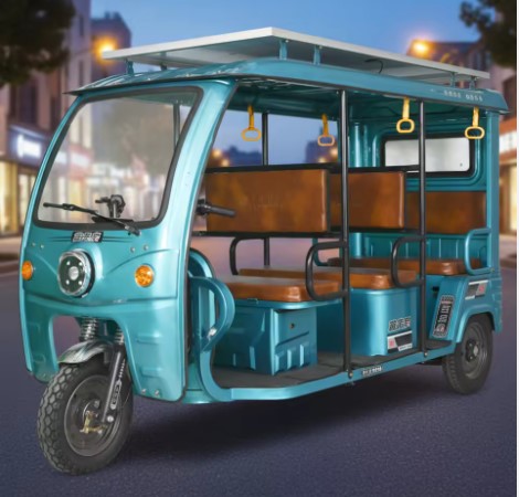 Canopy 6-Seater Solar Charging Tricycle